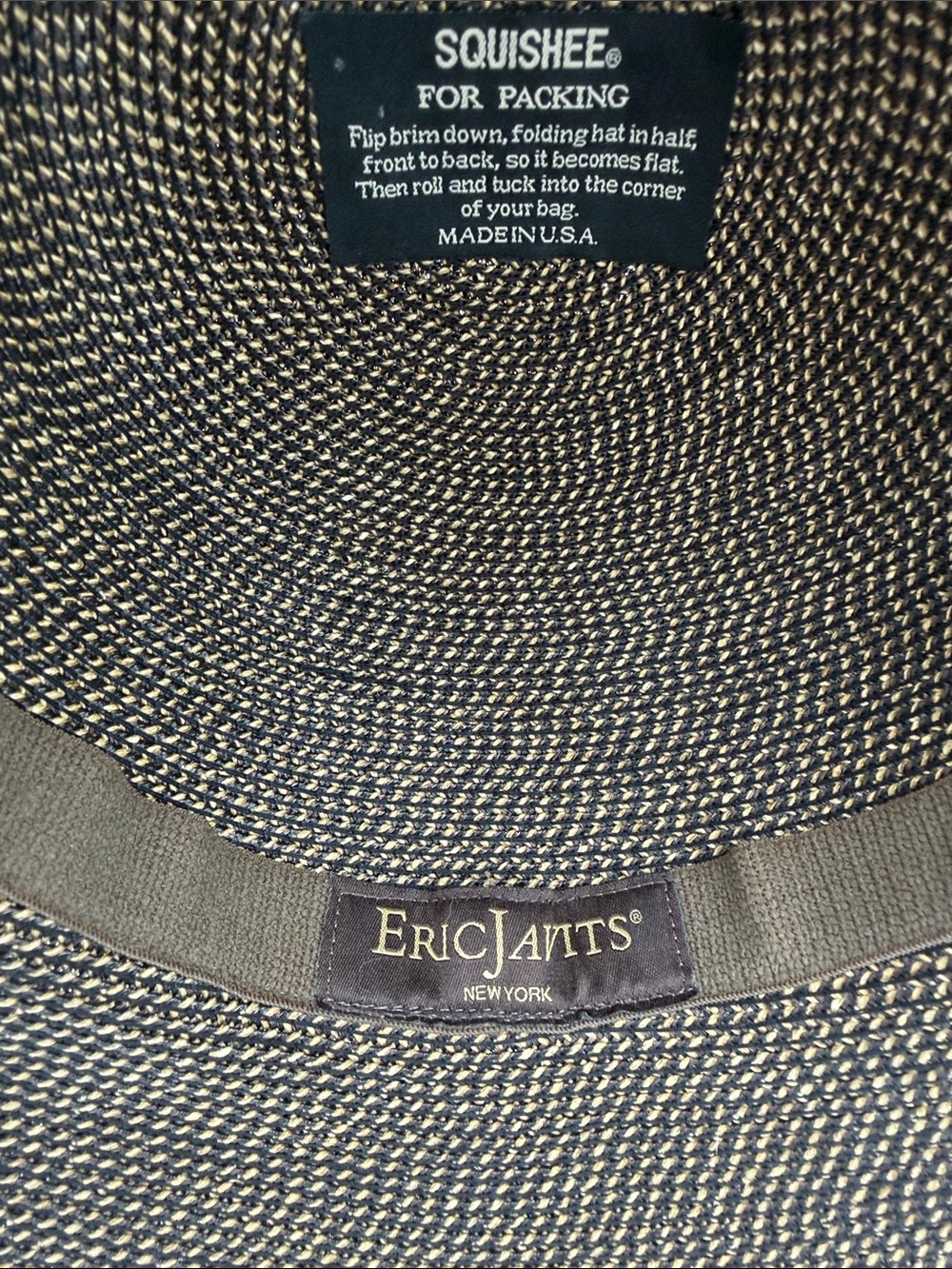 Eric Javits Hampton Squishee Straw Packable Rollable Hat UPF 50+ 4.5” Brim Span - Picture 13 of 16